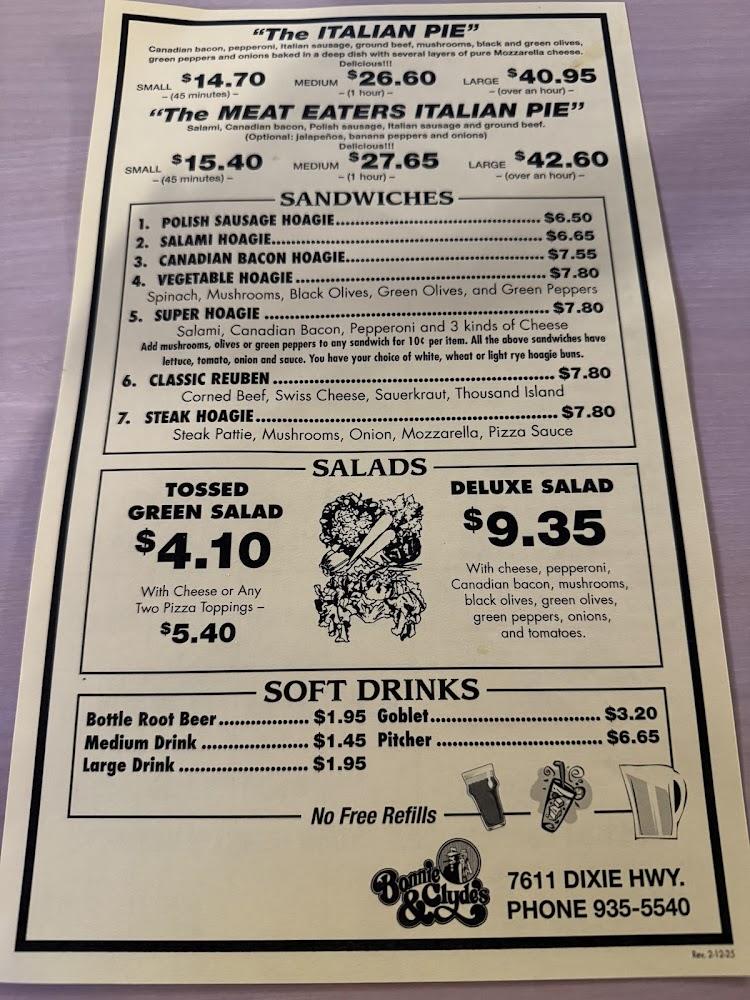 Bonnie & Clyde's Pizza Parlor Polish Sausage Hoagie